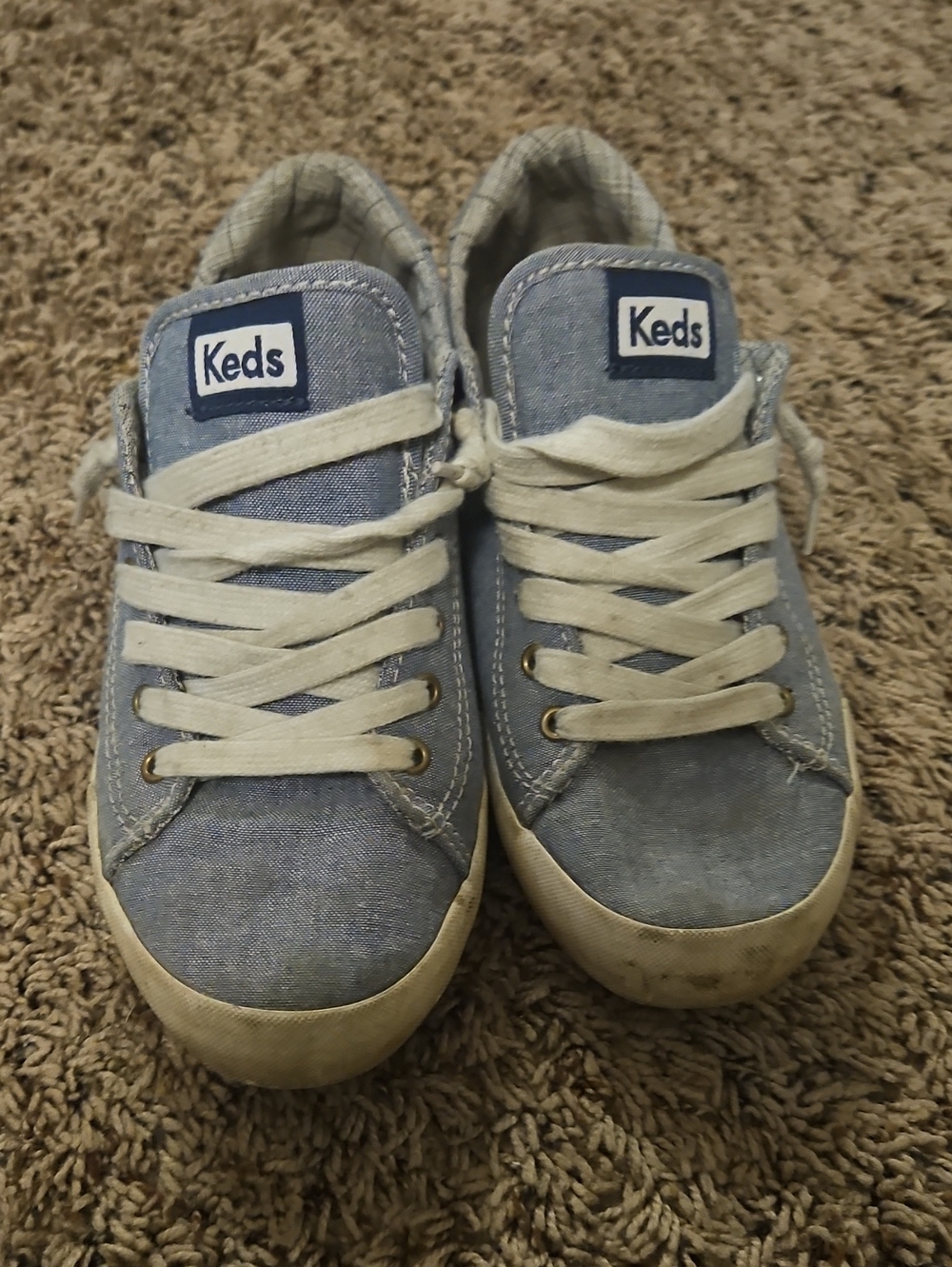 Keds Kids Light Blue Canvas Lace-Up Sneakers
